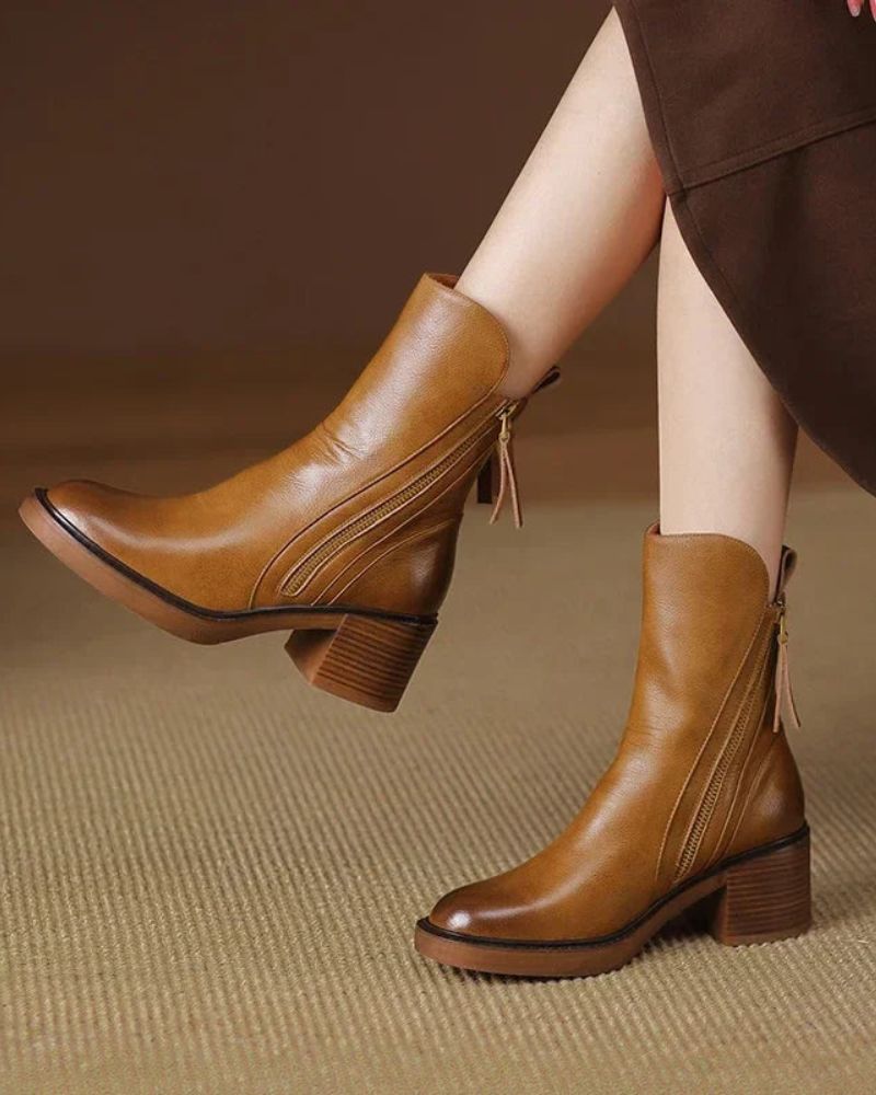 Myriam™ Premium Leather Ankle Boots