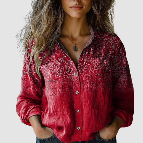 Morena™ Vintage Printed Blouse