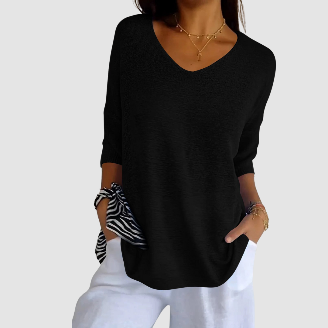 Camille™ Knit V-Neck Top