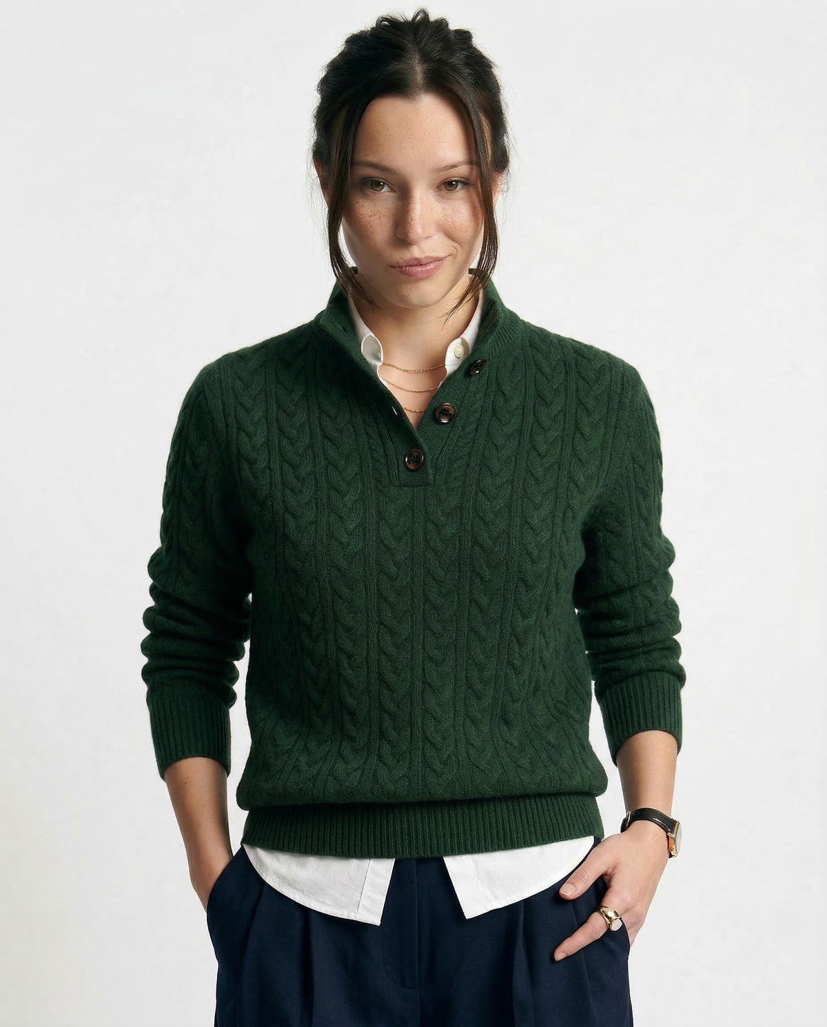 Estelle | Button-Up Cashmere Sweater