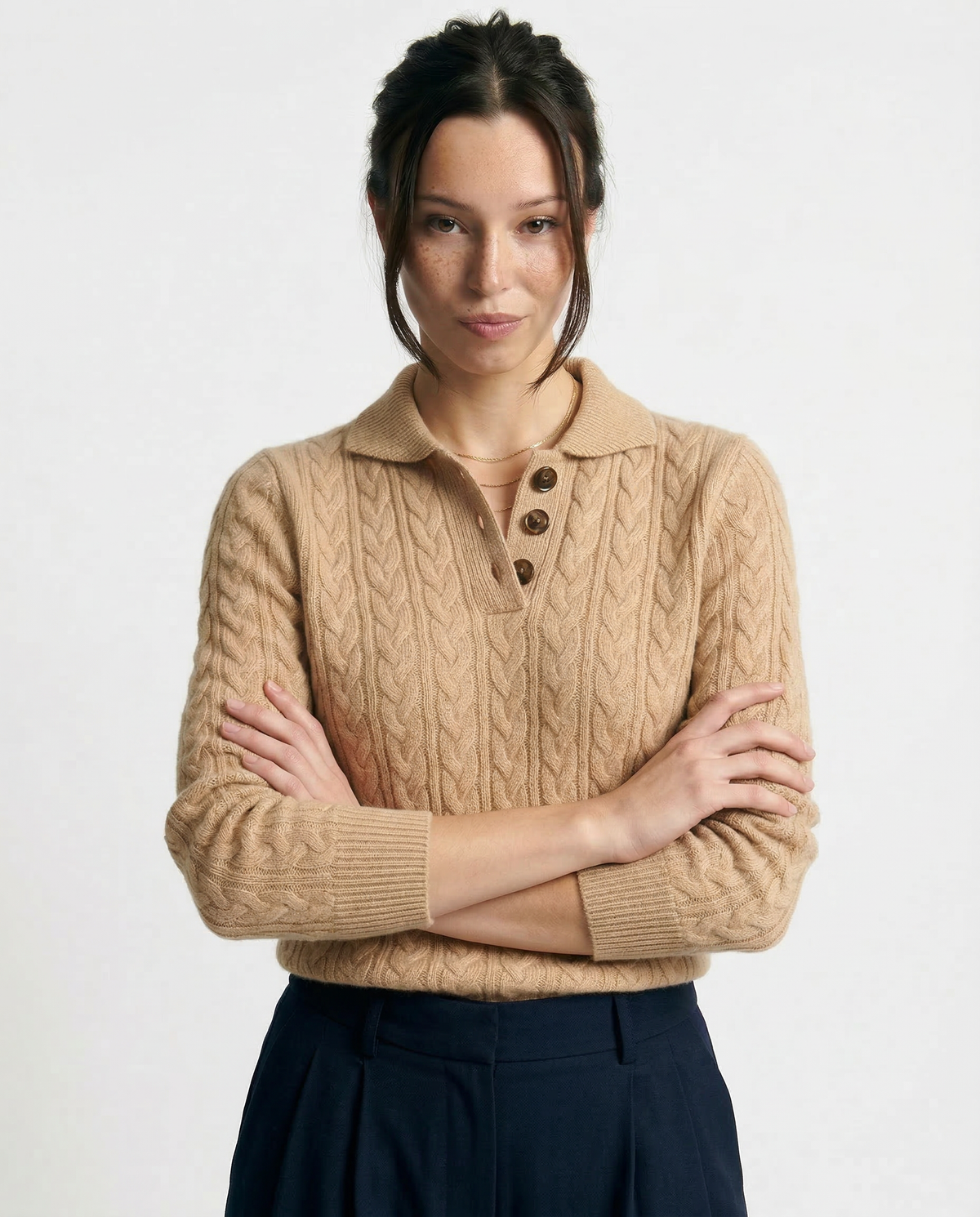 Estelle | Button-Up Cashmere Sweater