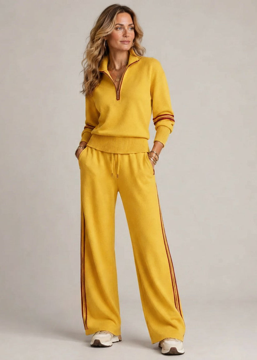 Ensemble Chloé™ | Pull Demi-Zip & Pantalon Large