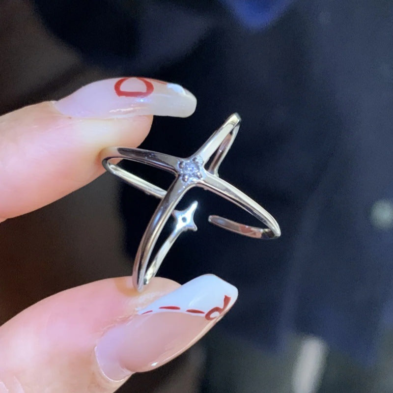 The Radiant Star of Four Points Ring