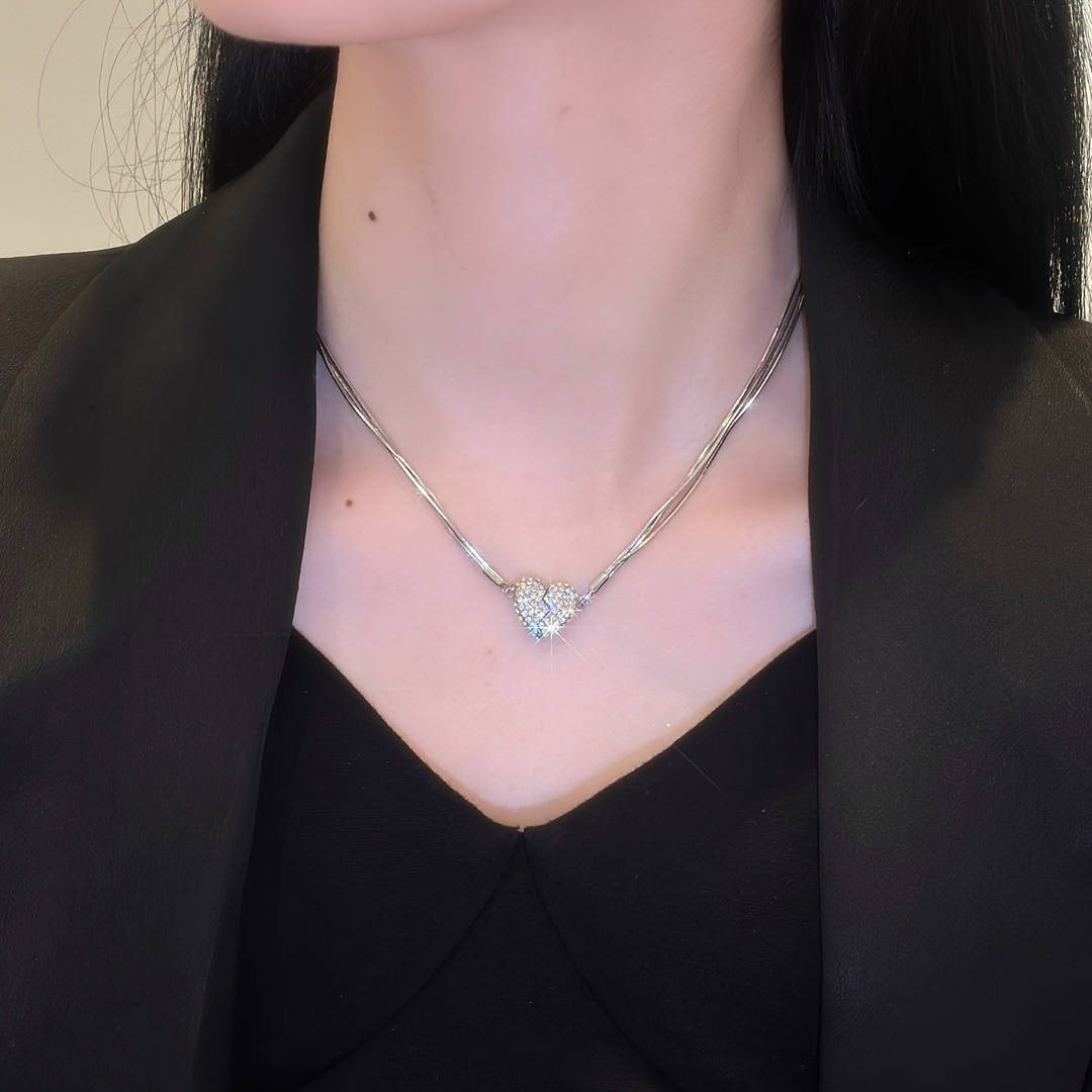 Magnetic Love Patchwork Necklace