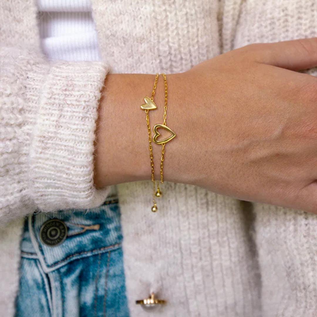 Mother & Daughter Matching Heart Beat Bracelet Set