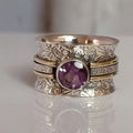 925 BohemianStyle Crystal Meditation Ring