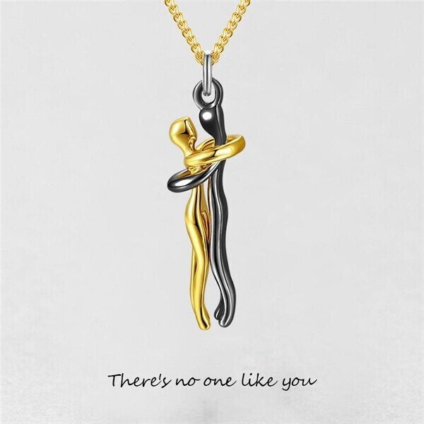 Unity Hug Couple Necklace
