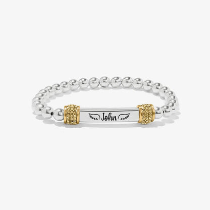 For Memorial -  I'm a Wife to a Husband  Custom Name Bead Bracelet