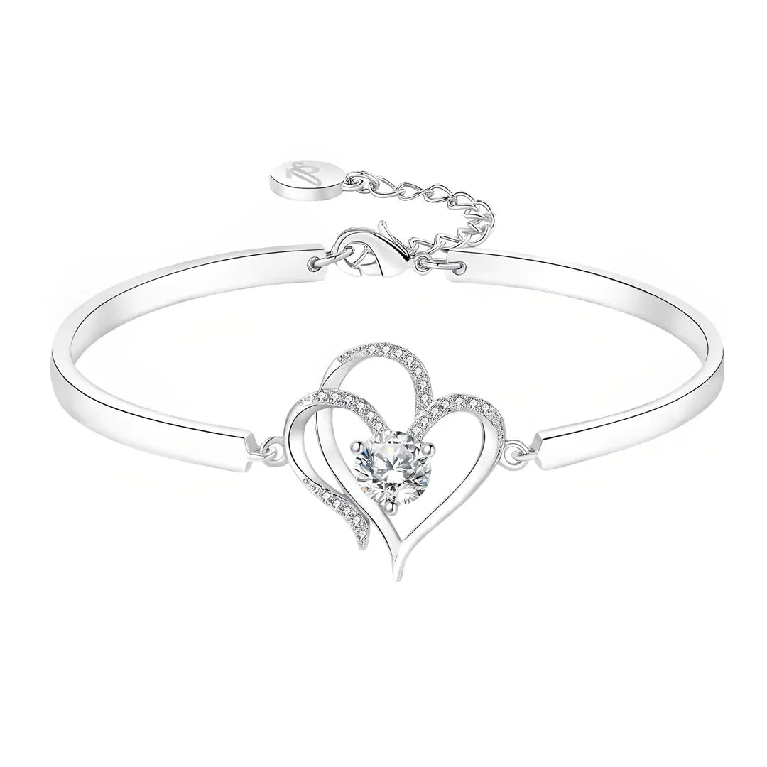 For Love - To My Smokin' Hot Woman Double Heart Bracelet