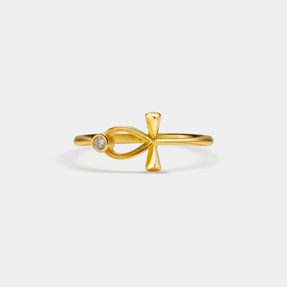 For Memorial- I'm a Wife to a Husband Custom Birthstone Cross Ring