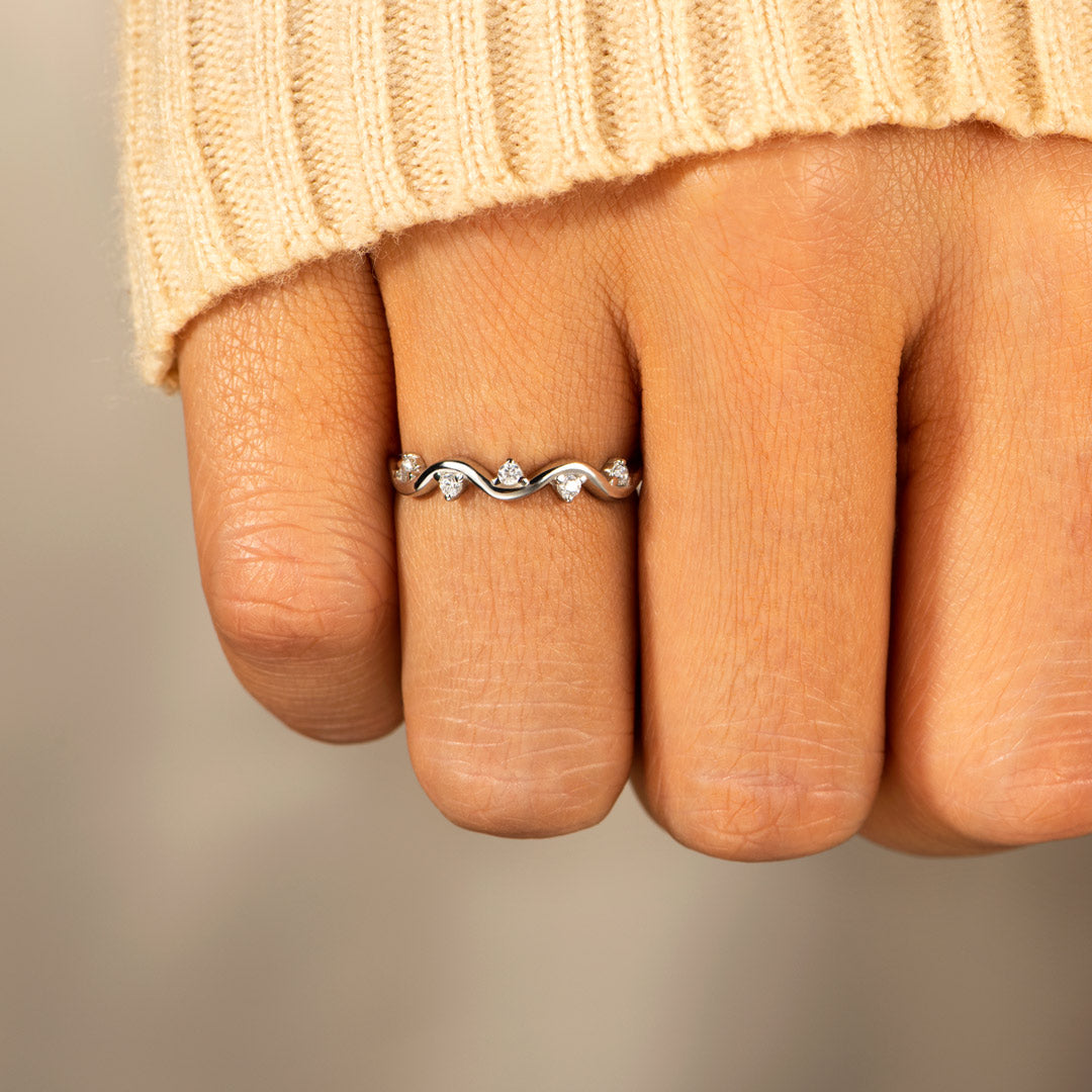 925 Sterling Silver Healing Is Not Linear Self Love Highs And Lows Wave Ring