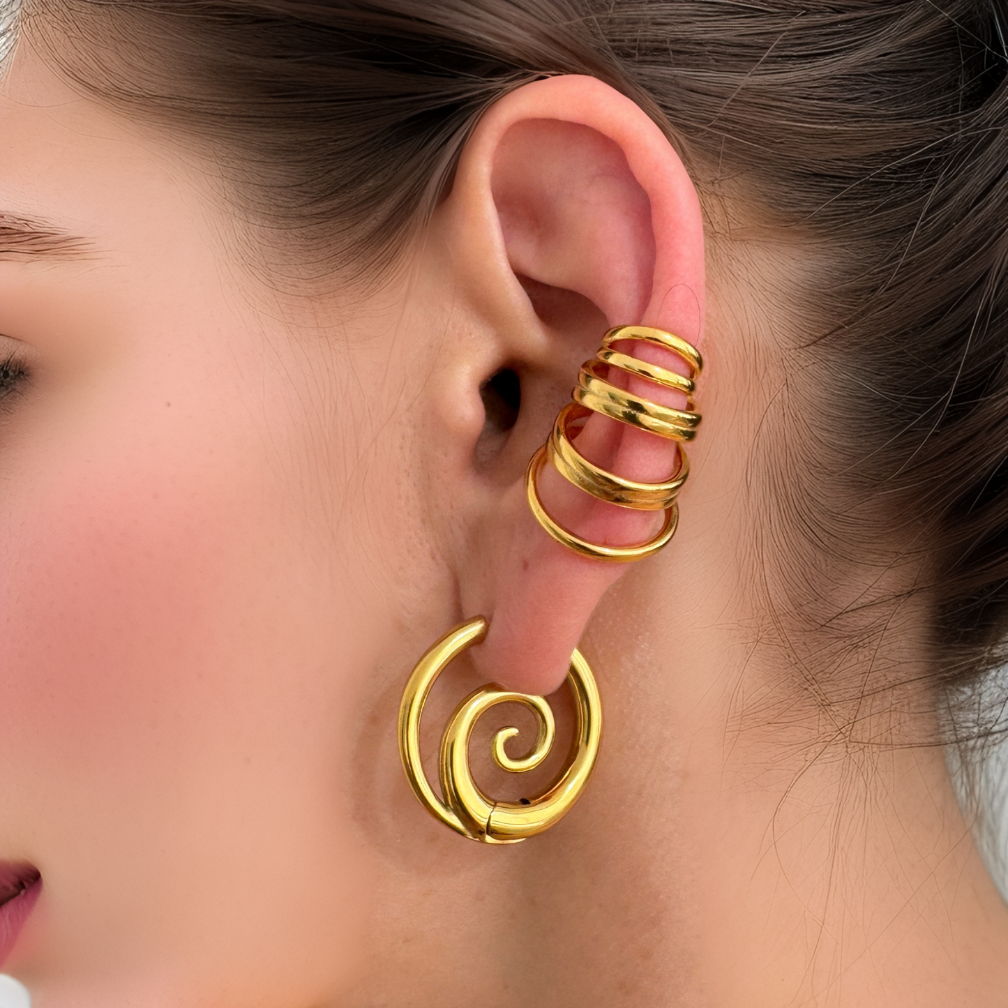 Spiral Hoop Earrings