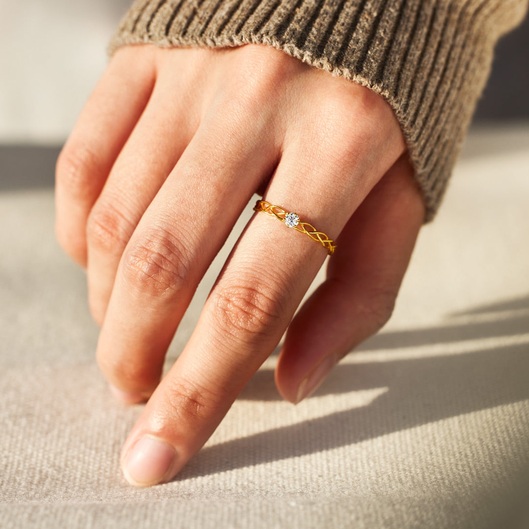 It's Okay Interweaved Ring