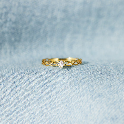It's Okay Interweaved Ring
