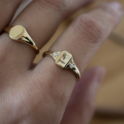 I’m A Mother To A Son With Wings Name Personalized Ring