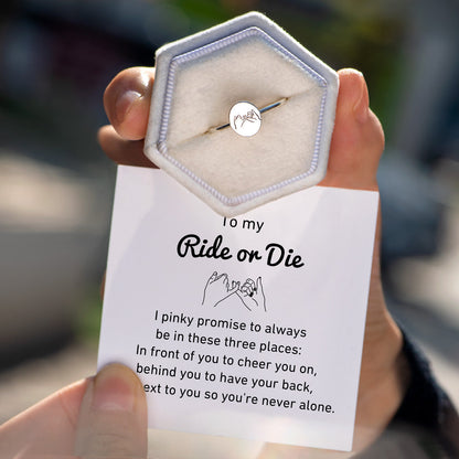 To My Ride Or Die Pinky Promise Ring