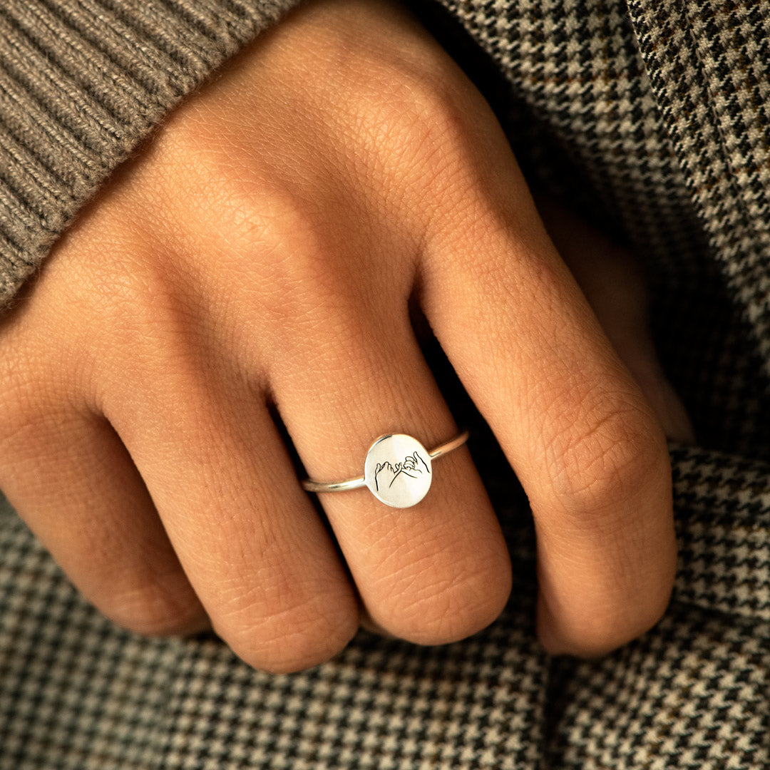 To My Ride Or Die Pinky Promise Ring