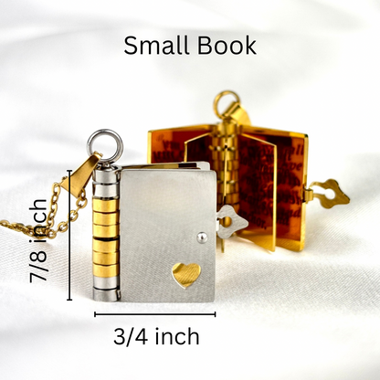 For Sisters- I Love You Sister Book Necklace