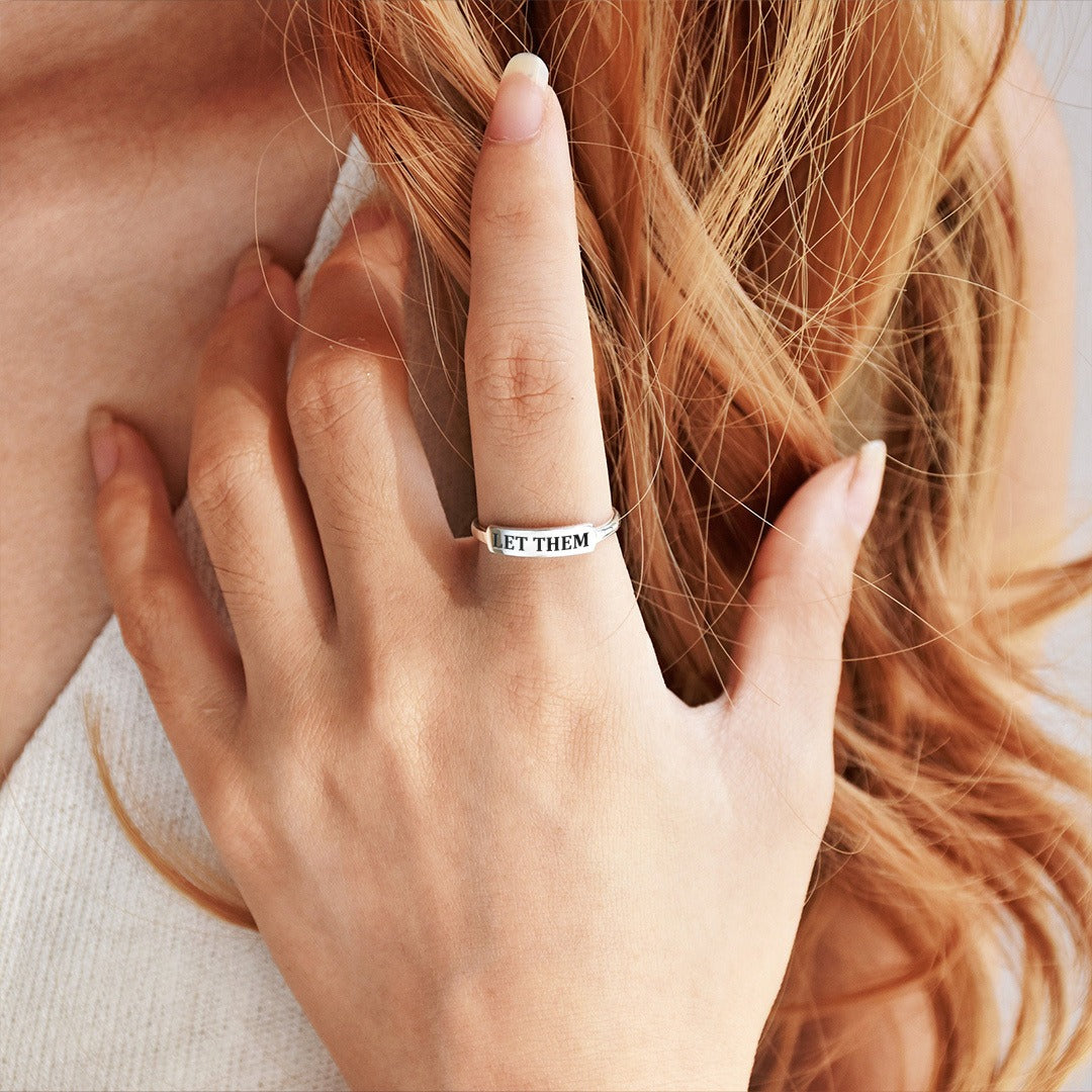 [IMMEDIATE 49% DISCOUNT🛒] - LET THEM DAINTY BAR RING 140 reviews