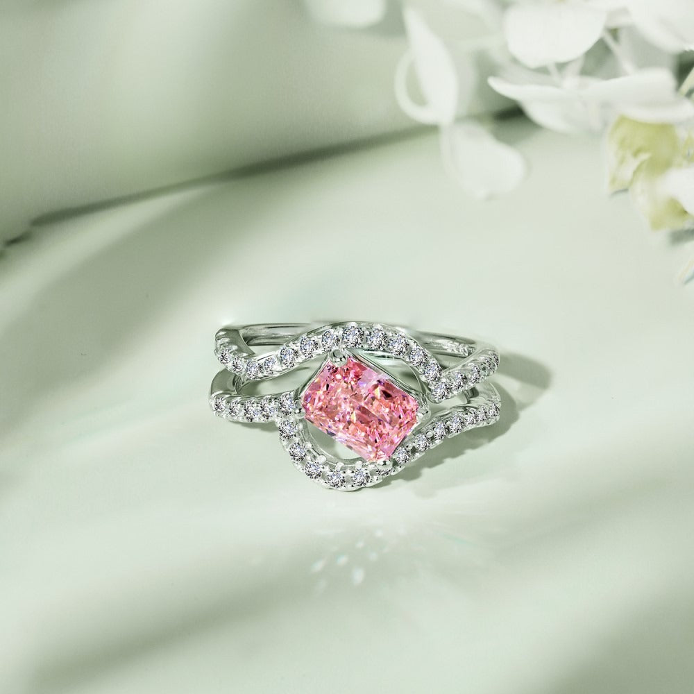 925 STERLING SILVER PAVÉ VAGUES RING