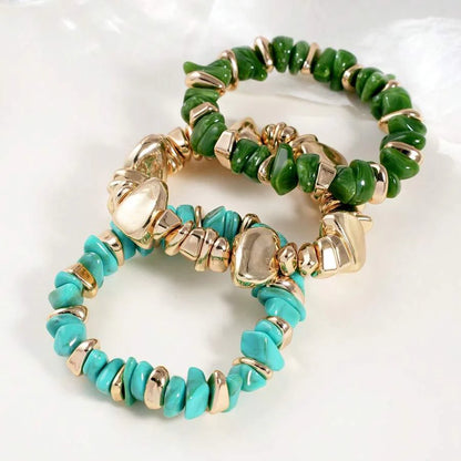 Bohemian Retro Geometric Thick Acrylic Beaded Bracelet