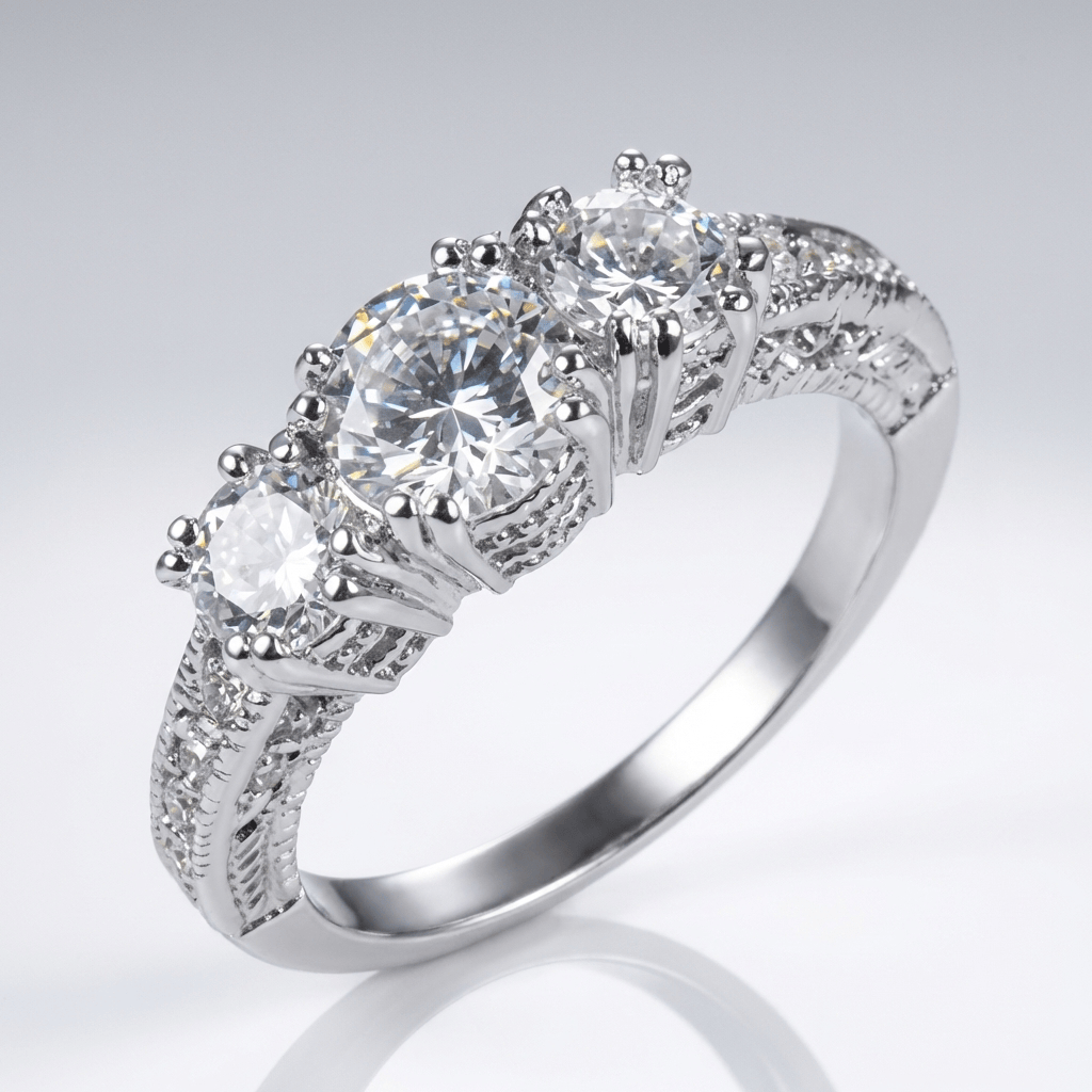 SILVER TRINITY RING