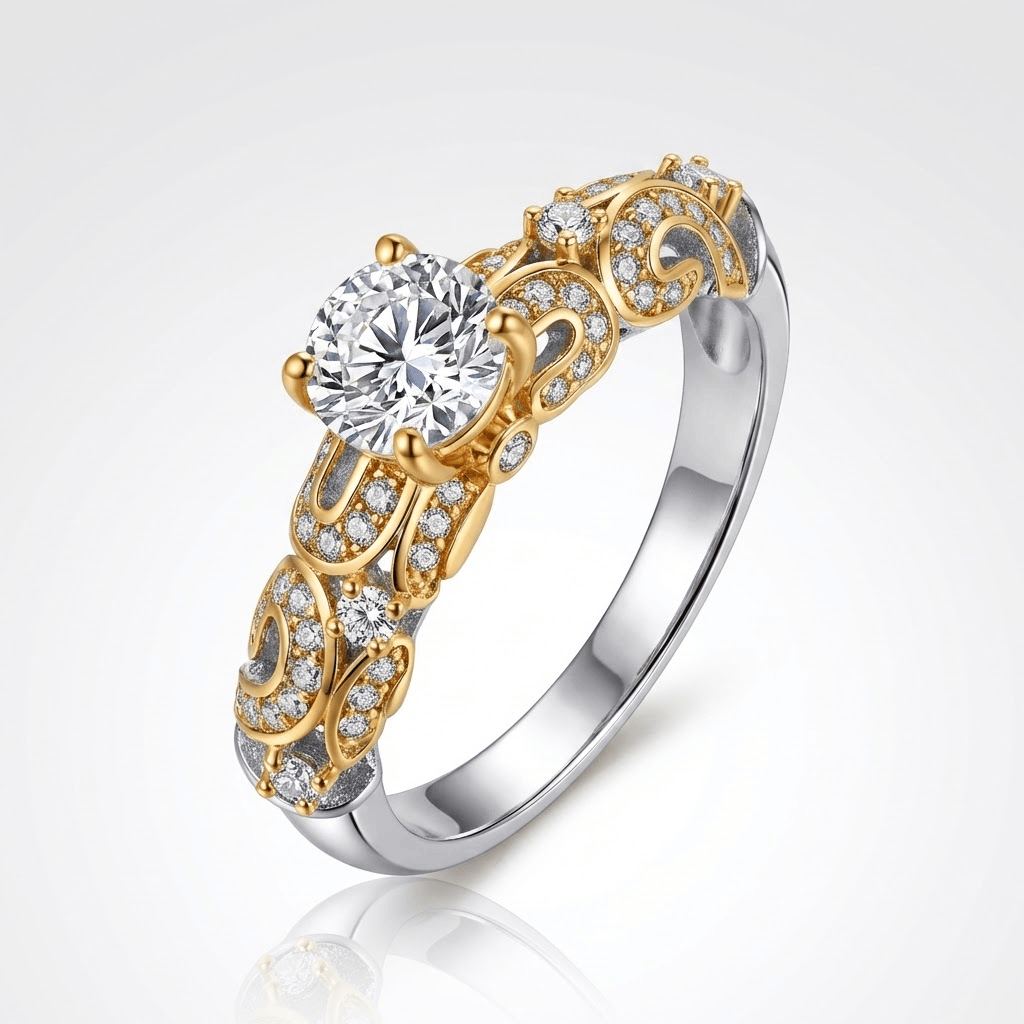 GOLD CROWN RING