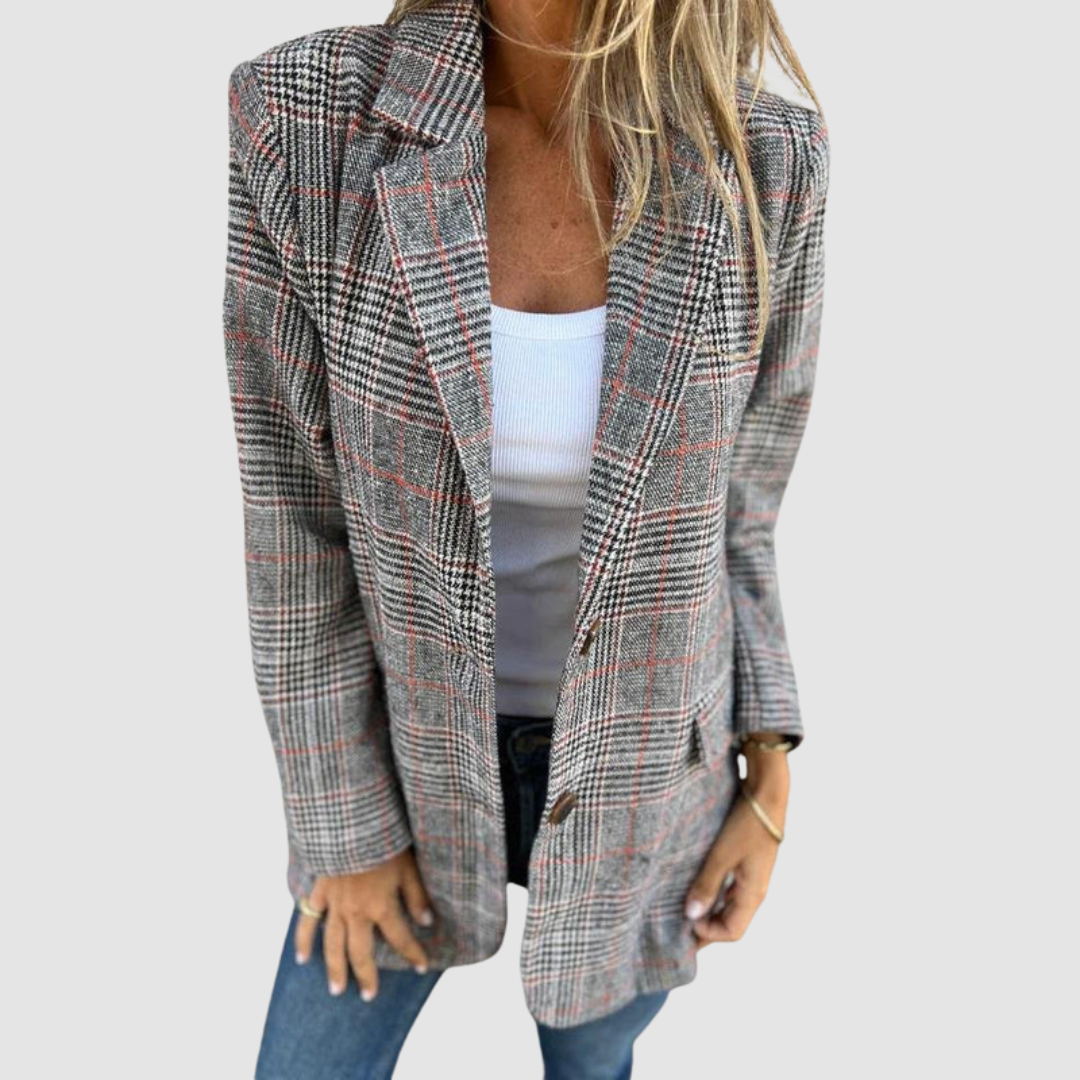 Isabel™ Elegant Plaid Winter Blazer
