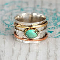 Chunky Moonstone Meditation Silver Ring