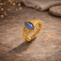 Gold Opal Stone Funky Ring