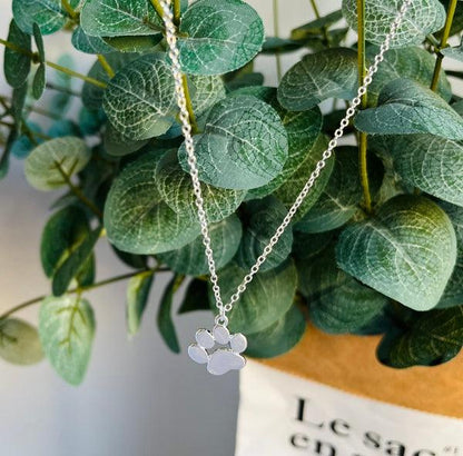 Elegant Silver Paw Necklace