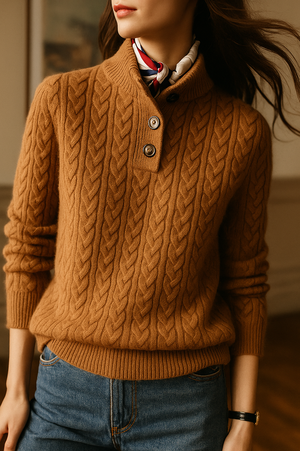 Estelle | Button-Up Cashmere Sweater