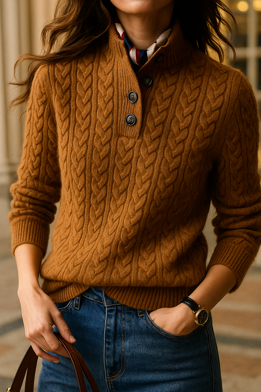 Estelle | Button-Up Cashmere Sweater