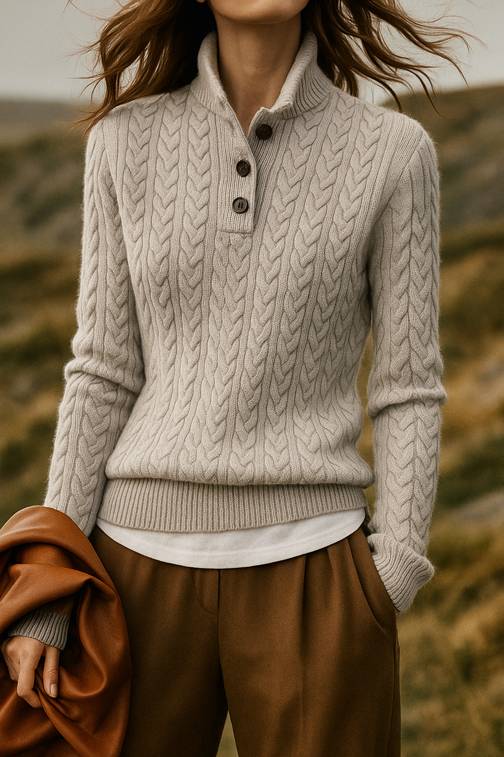 Estelle | Button-Up Cashmere Sweater