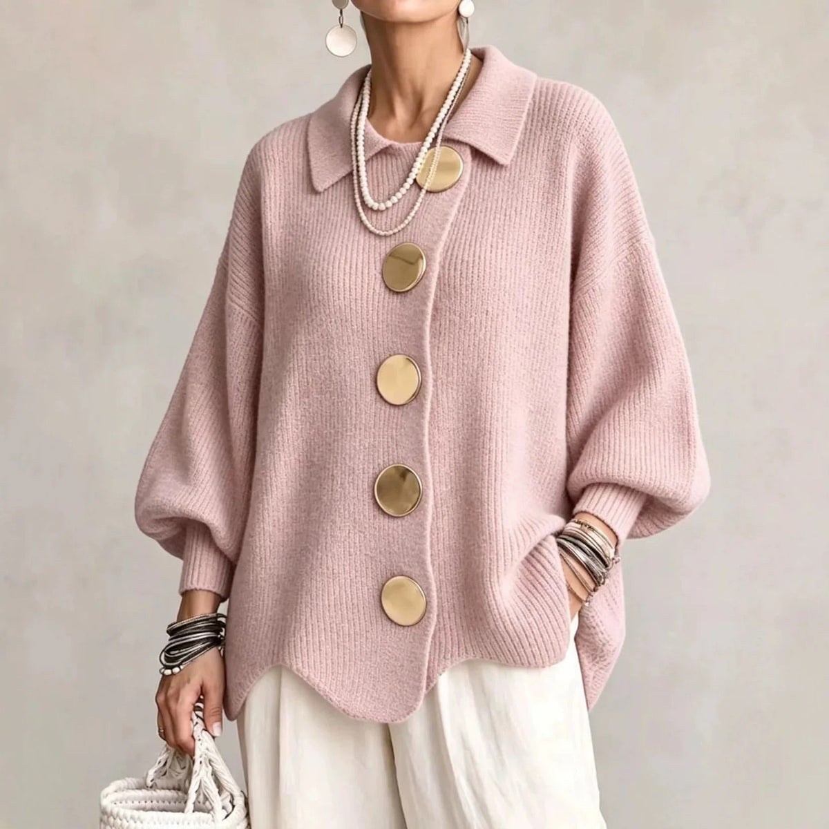 Eleanor| Oversized Button Cardigan