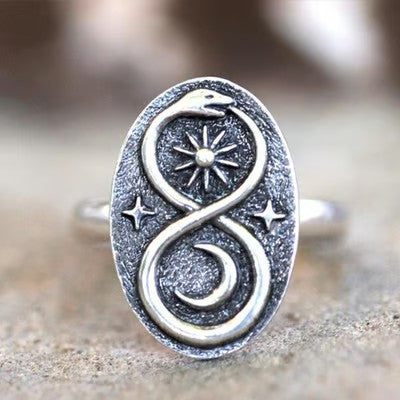 Vintage Silver Ouroboros Ring