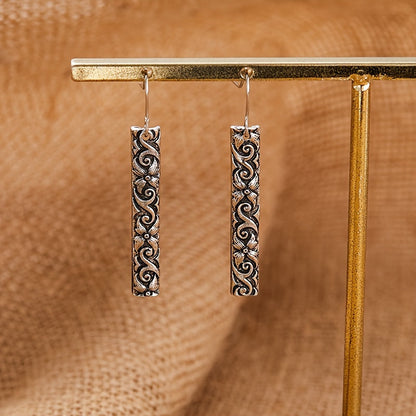 Vintage Boho Bar Pendant Earrings