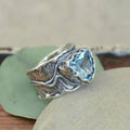 Blue Zircon Creative Ring