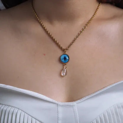 Custom Pet Eye Necklace