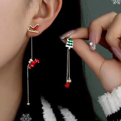 Christmas Santa Claus Tassel Earrings