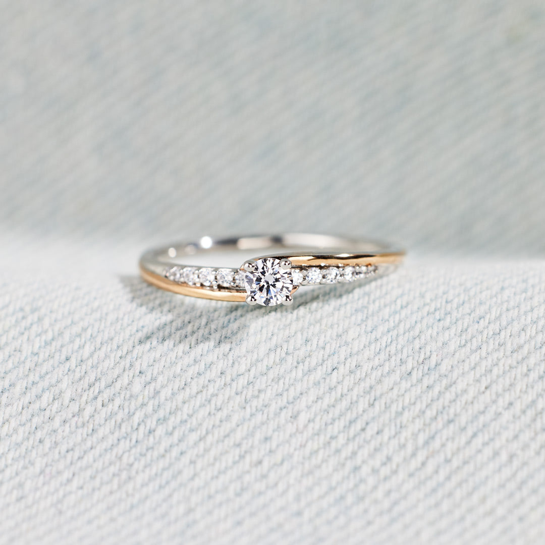 Sterling Silver Always With You Round-Cut Accent Ring