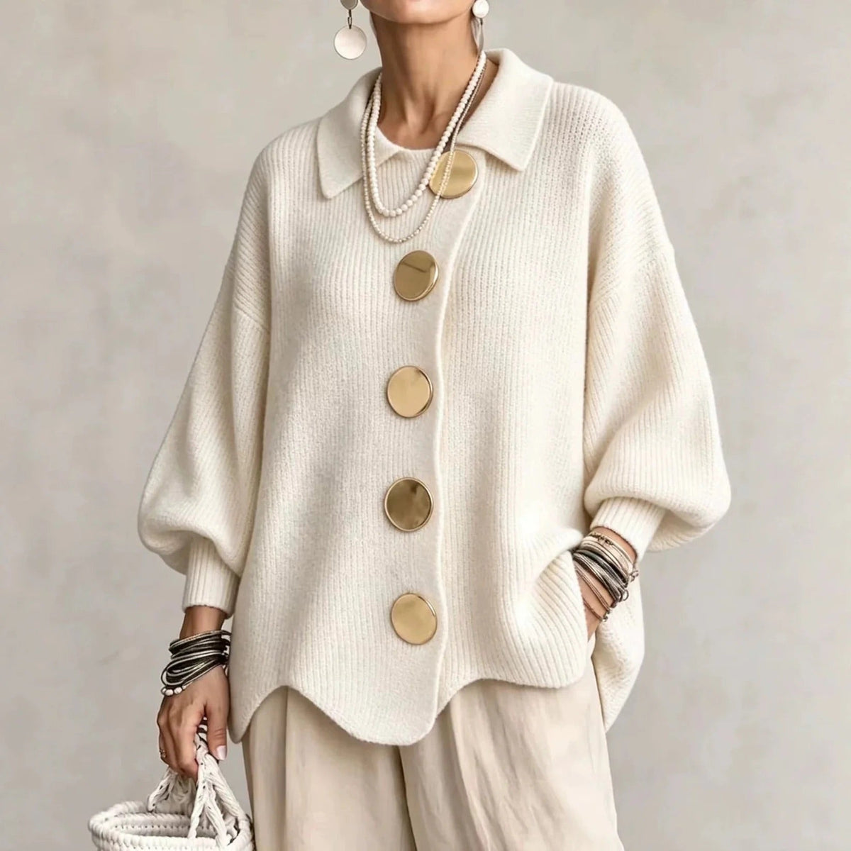 Eleanor| Oversized Button Cardigan