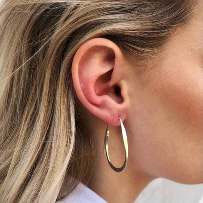 Vintage Minimalist Twisted Hoop Earrings