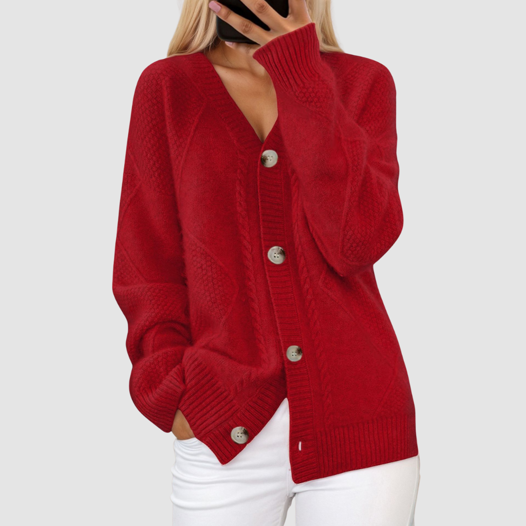 Meg™ Premium Knitted V-Neck Cardigan