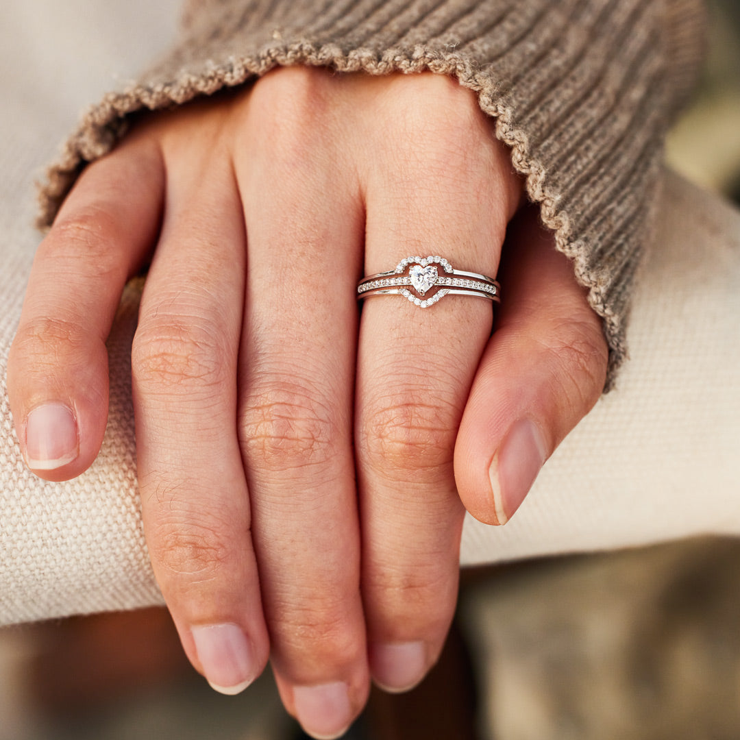 For Granddaughter - You Are Always In Mine Layered Heart S925 Ring