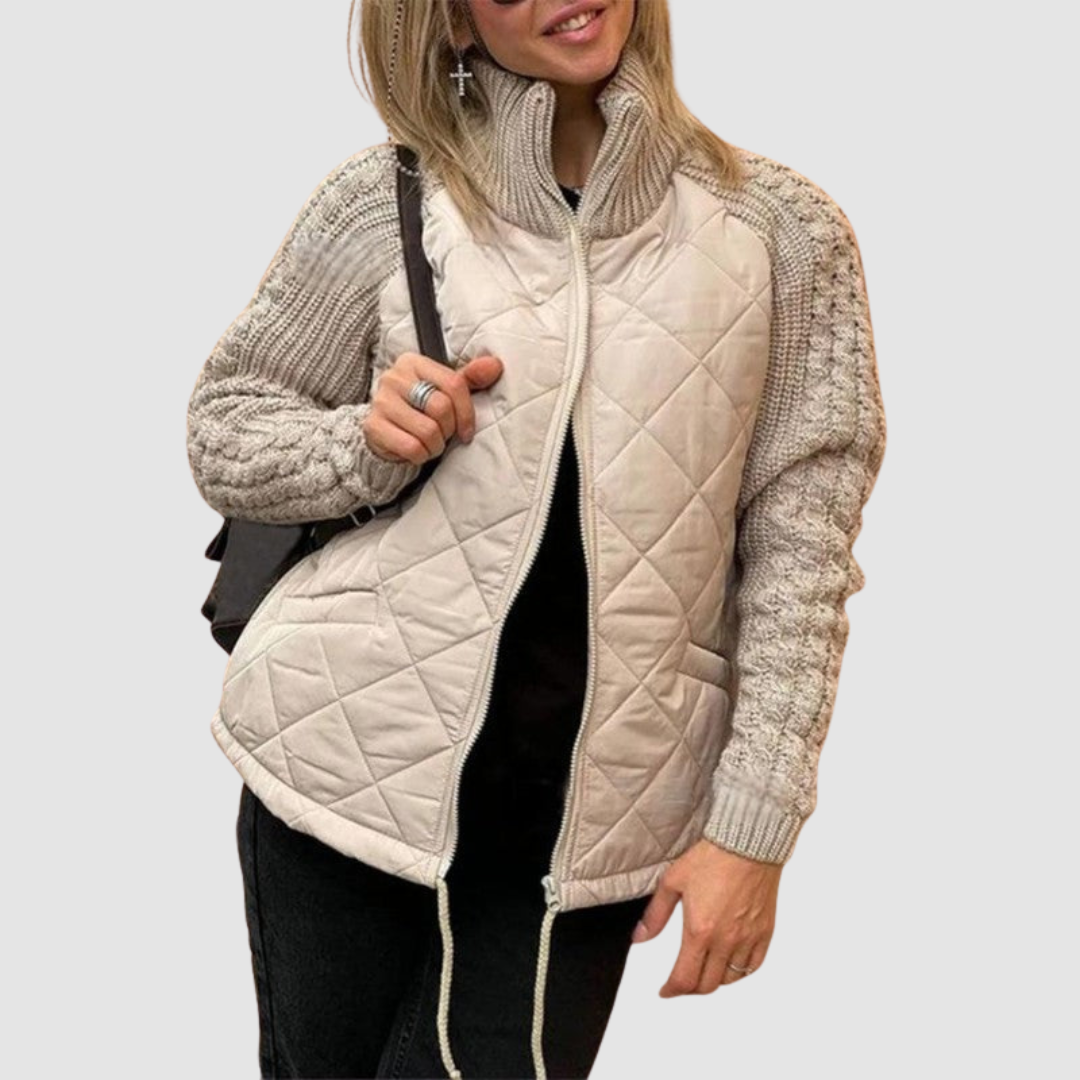 Carina™ Wool Patchwork Down Jacket