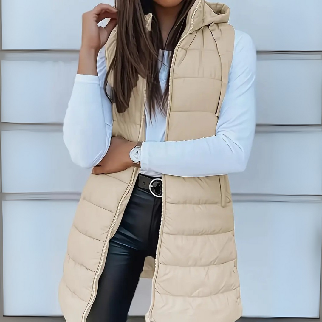 Mitchelle™ Casual Long Sleeveless Puffer Vest