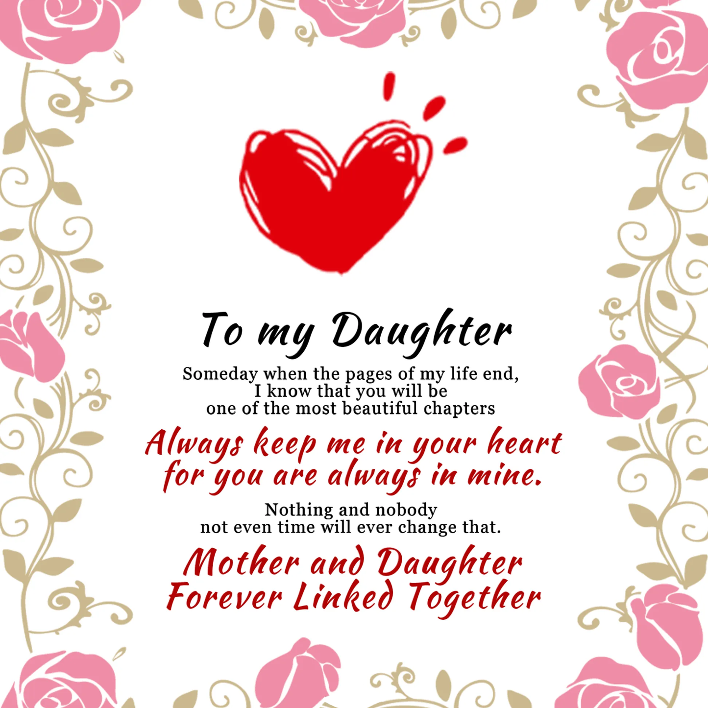 Mother & Daughter Forever Linked Together Double Heart Bracelet