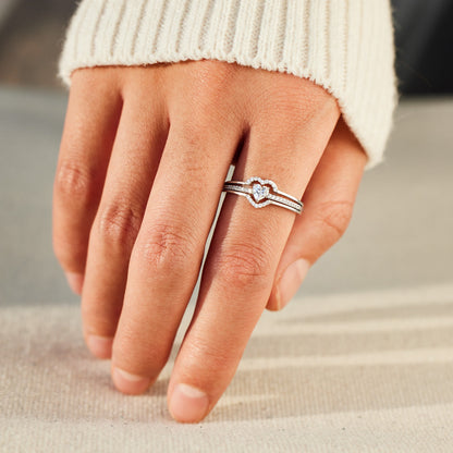 For Granddaughter - You Are Always In Mine Layered Heart S925 Ring