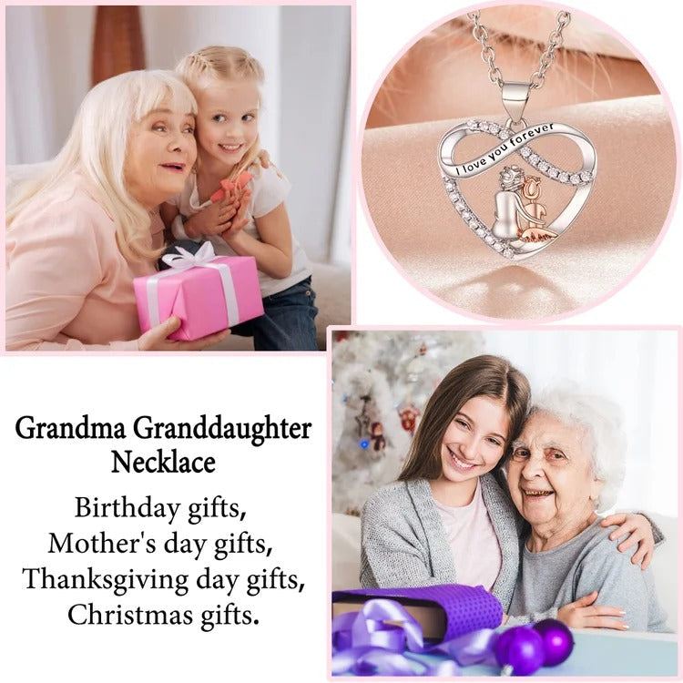 🌊Summer Hot Sale✨For Granddaughter - I Love You Forever Heart Necklace